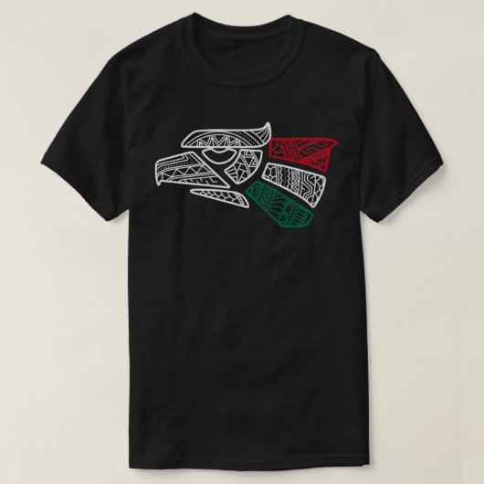 Mexicaanse vlag Mexicaanse arend Aztec Style Hecho T-shirt (Design voorkant)