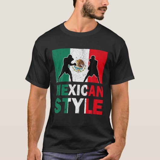 Mexicaanse vlag Mexicaanse boksclub T-shirt (Voorkant)
