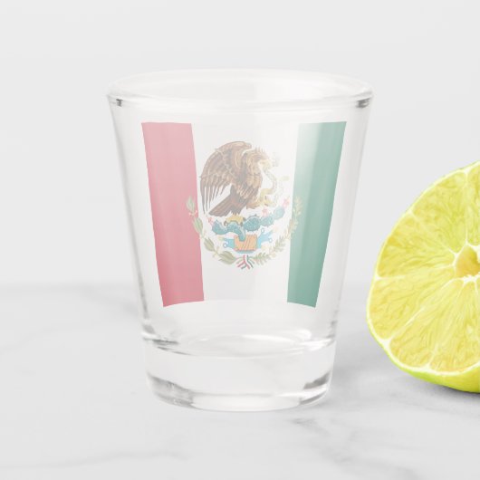 Mexicaanse vlag & Mexicaanse patriot/sportfan Shot Glas (Achterkant)