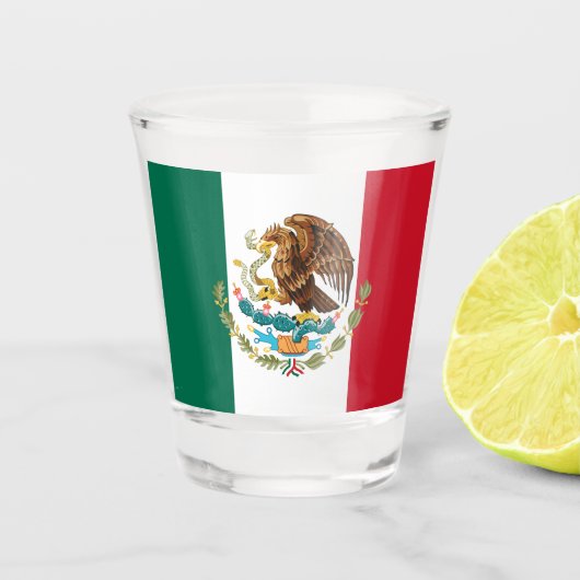 Mexicaanse vlag & Mexicaanse patriot/sportfan Shot Glas (Voorkant)