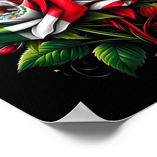 Mexicaanse Vlag Mexicaanse Vlag Amerikaanse Vlag R Poster (Hoek)