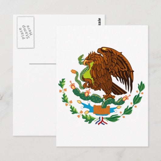 Mexicaanse vlag / Mexicaanse wapenstilstand Briefkaart (Voorkant / Achterkant)