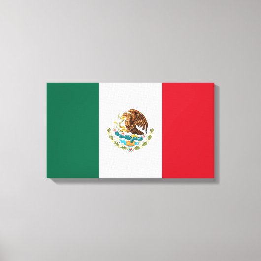 Mexicaanse vlag (Mexico) Canvas Afdruk (Voorkant)