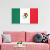 Mexicaanse vlag (Mexico) Canvas Afdruk (Insitu (Woonkamer))