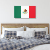 Mexicaanse vlag (Mexico) Canvas Afdruk (Insitu (Slaapkamer))