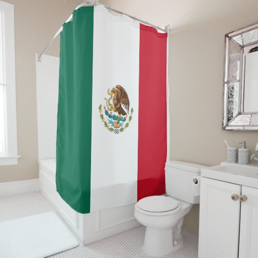 Mexicaanse vlag (Mexico) Douchegordijn (In situ)