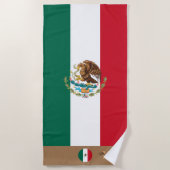 Mexicaanse vlag & Mexico monogram / strandlaken (Voorkant)