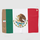 Mexicaanse vlag & Mexico monogramme Golf/sport Gol Golfhanddoek (Horizontaal)