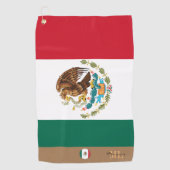 Mexicaanse vlag & Mexico monogramme Golf/sport Gol Golfhanddoek (Voorkant)