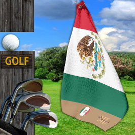 Mexicaanse vlag & Mexico monogramme Golf/sport Gol Golfhanddoek