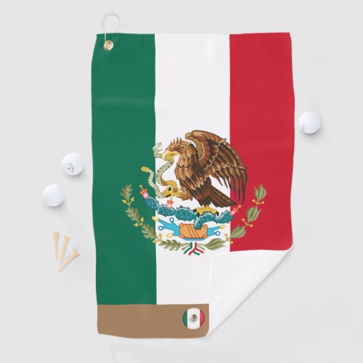 Mexicaanse vlag & Mexico monogrammen Golf/sport Golfhanddoek (Insitu)