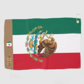Mexicaanse vlag & Mexico monogrammen Golf/sport Golfhanddoek (Horizontaal)