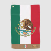 Mexicaanse vlag & Mexico monogrammen Golf/sport Golfhanddoek (Voorkant)
