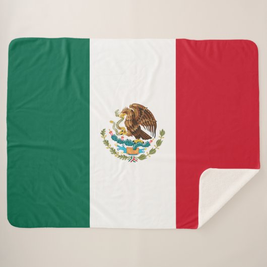 Mexicaanse vlag (Mexico) Sherpa Deken (Voorkant (horizontaal))