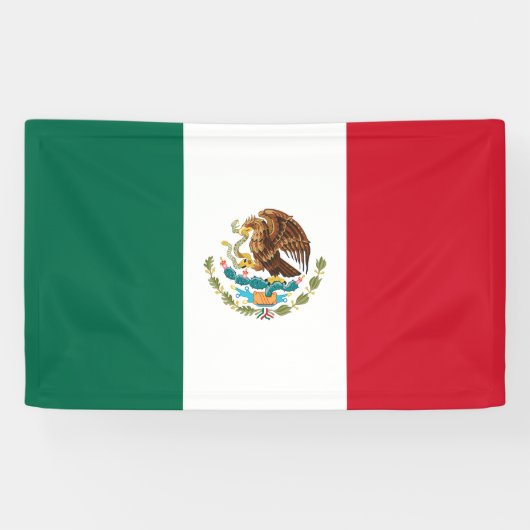 Mexicaanse vlag (Mexico) Spandoek (Horizontaal)