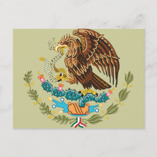 MEXICAANSE VLAG - MEXICO-STIJL - WAPENKAT BRIEFKAART