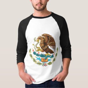 MEXICAANSE VLAG - MEXICO-STIJL - WAPENKAT T-SHIRT