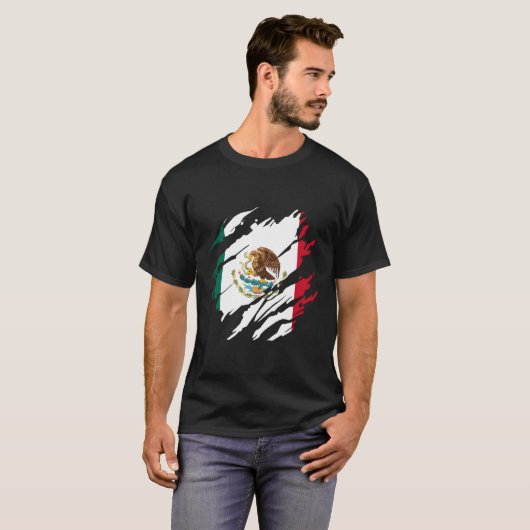 Mexicaanse vlag Mexico T-shirt (Voorkant volledig)