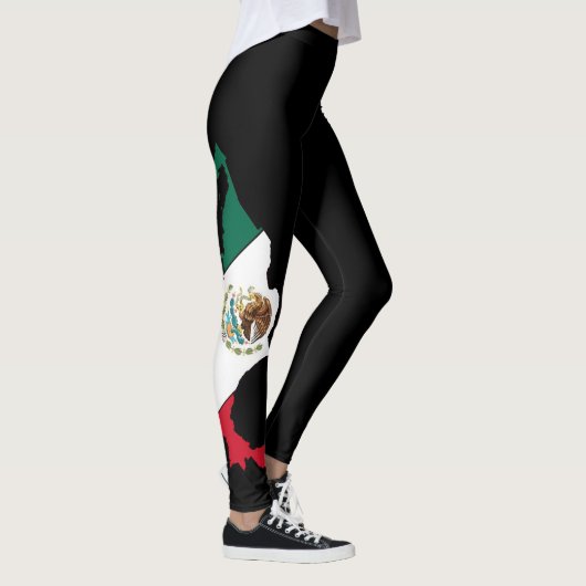 Mexicaanse vlag Mexico vrouwen moderne stretch log Leggings (Rechts)