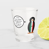 Mexicaanse vlag Ms. Penguin Shot Glass Shot Glas (Voorkant)
