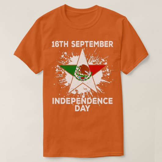  Mexicaanse vlag op 16 september Mexicaans Indepen T-shirt (Design voorkant)