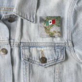 Mexicaanse vlag op kaart vierkante button 5,1 cm (In situ)