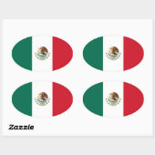 Mexicaanse vlag ovale sticker (Vel)