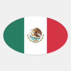 Mexicaanse vlag Ovale Sticker