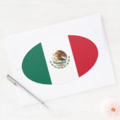 Mexicaanse vlag Ovale Sticker (Envelop)
