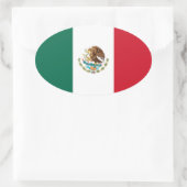 Mexicaanse vlag Ovale Sticker (Tas)
