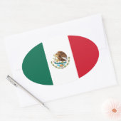 Mexicaanse vlag ovale sticker (Envelop)