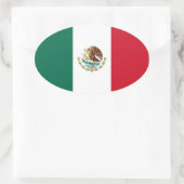 Mexicaanse vlag ovale sticker (Tas)