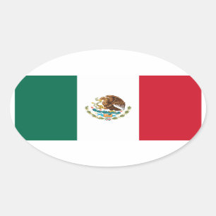 Mexicaanse vlag ovale sticker