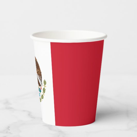 Mexicaanse vlag papieren bekers (Achterkant)