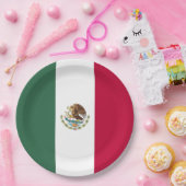 Mexicaanse vlag papieren bordje (Feest)