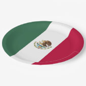 Mexicaanse vlag papieren bordje (Gekanteld)