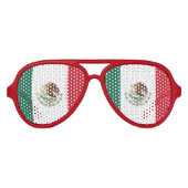 Mexicaanse vlag partij tinten | Leuke Mexicaanse z Aviator Zonnebril (Voorkant)