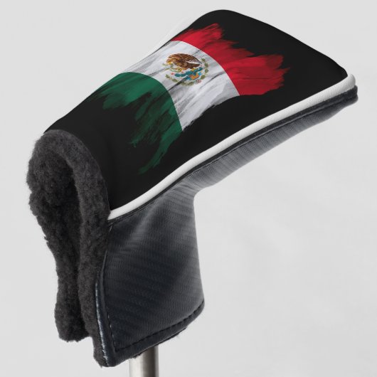Mexicaanse vlag penseelstreek, nationale vlag golfheadcover (3/4 voorkant)