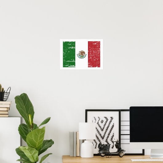 Mexicaanse vlag Poster (Thuiskantoor)