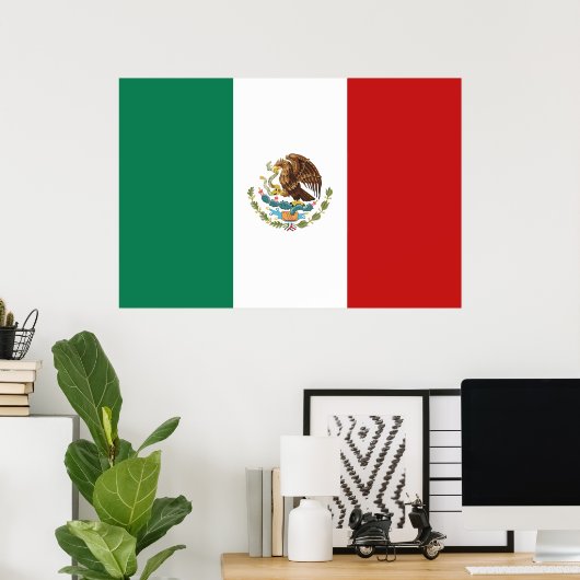 Mexicaanse vlag poster (Thuiskantoor)