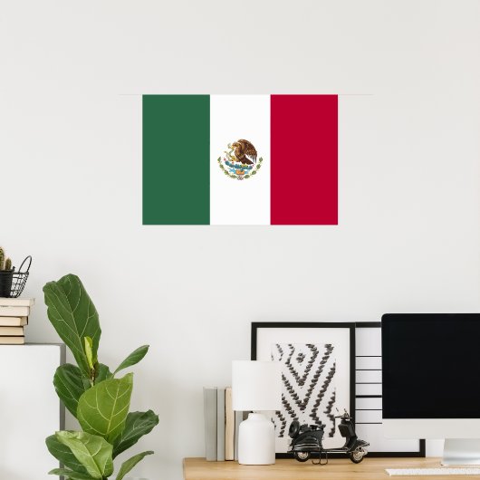 Mexicaanse vlag poster (Thuiskantoor)