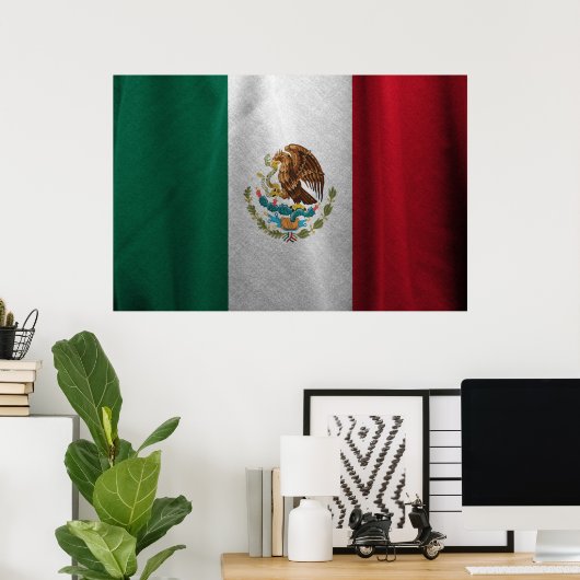 Mexicaanse vlag poster (Thuiskantoor)
