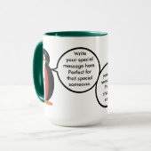 Mexicaanse vlag praten Ms. Penguin Combo Mok (Voorkant links)