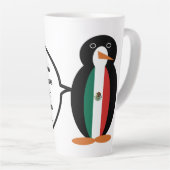 Mexicaanse vlag praten Ms. Penguin Groot Latte Mok (Rechterhoek)
