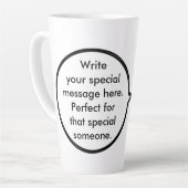 Mexicaanse vlag praten Ms. Penguin Groot Latte Mok (Linkerhoek)