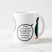 Mexicaanse vlag praten Ms. Penguin Jumbo Grote Koffiekop (Voorkant rechts)