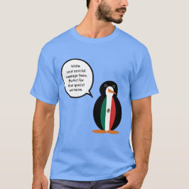 Mexicaanse Vlag Pratende Mevr. Pinguïn Heren  T-shirt