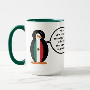 Mexicaanse Vlag Pratende Mevrouw Pinguïn Combo Mok