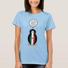 Mexicaanse Vlag Pratende Mevrouw Pinguïn Dames  T-shirt