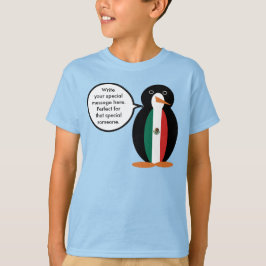 Mexicaanse Vlag Pratende Mevrouw Pinguïn Jongens T-shirt